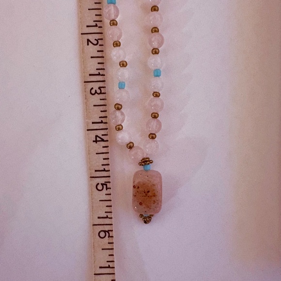 Rose Quartz Beaded Necklace - Picture 3 of 3